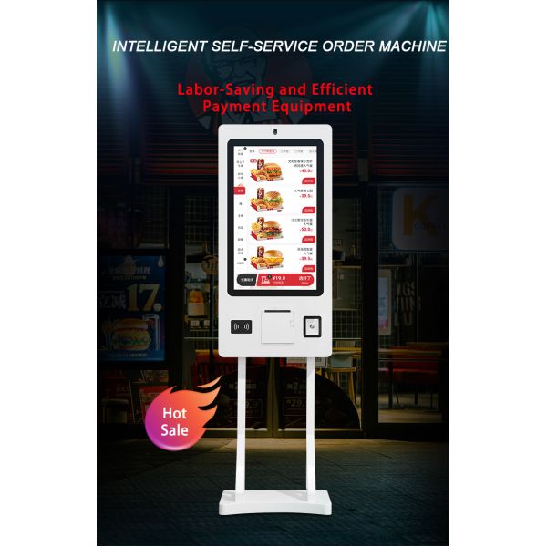 21.5 Inch Self-Service Kiosk with QR Code Scanner Camera Printer and Touch Screen for McDonalds Payment Kiosk