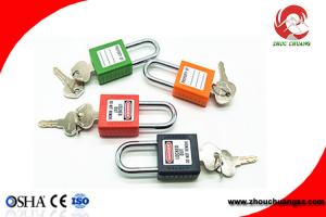 China ABS Plastic Body & Steel Shackle Safety Lockout Padlock Keyed Differ or Alike with Master Key Safety Padlock on sale