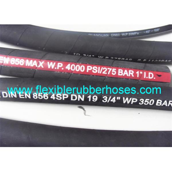 ID 1 / 4" ~ 2" 4SP 4 Wire Hydraulic Hose Black Cloth Wrapped Cover