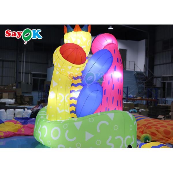 190T Oxford Cloth 3D Inflatable Flower Model For Outdoor Advertising Promotion Display