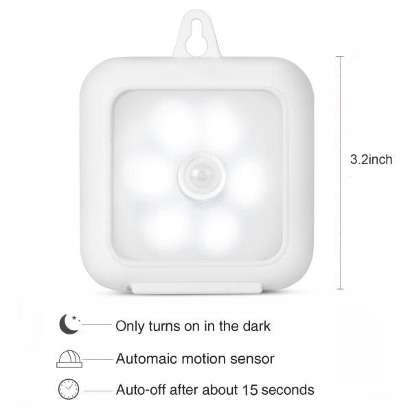 Warm White 10lm 10000Hrs Battery Operated Motion Sensor Light