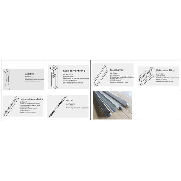 Metal Grille Ceiling Commercial Ceiling Tiles Panel , install With Black 14 T-grid