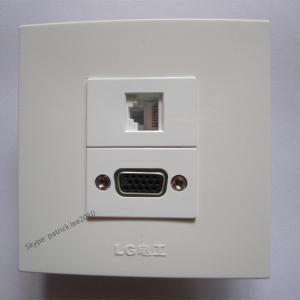 Directly Plug Outlet HDMI + VGA White Wall Socket For Home Store Office Installation