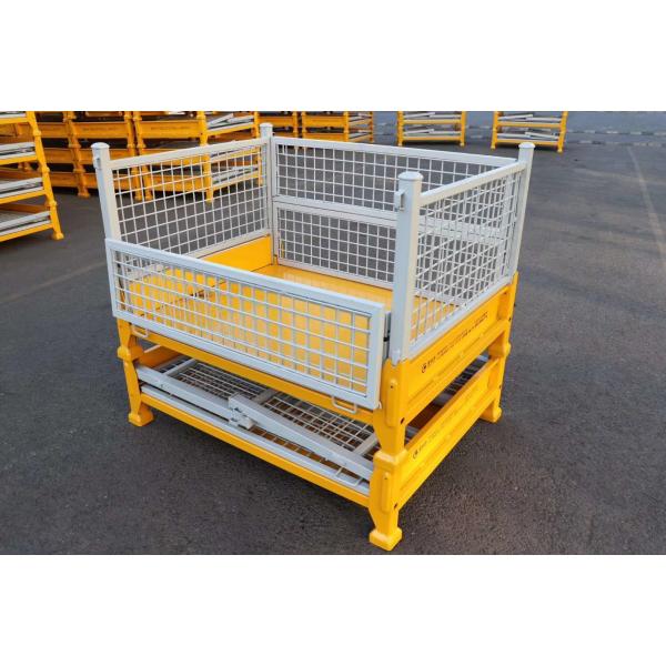 Stacked pallet boxes in warehouse