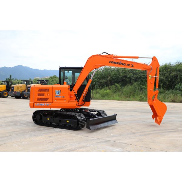 Lonking LG6075 7-ton Excavator with Low-Fuel-Consumption Diesel Engine and Advanced Load-Sensing Hydraulic System
