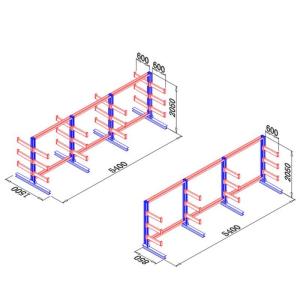 Buy cheap 100mm Warehouse Cantilever Racking Systems SGS Industrial Cantilever product