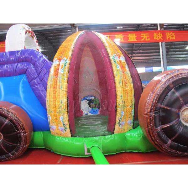 Beautiful Commercial Inflatable Water Slides , Carriage Style Blow Up Water Slide