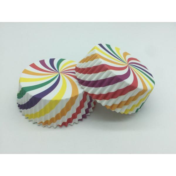Rainbow Pattern PET Film Coated Printed Paper Cup Baking Muffin Cups Making Disposal Paper Cup