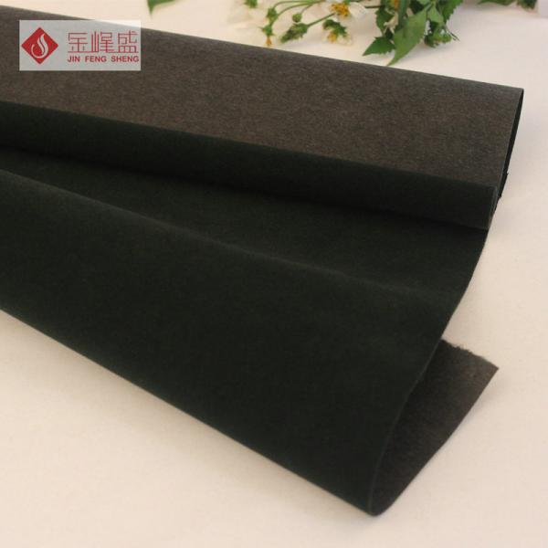 Soft Plush Black Polyester Velvet Fabric for Bag and Pouch Materials 1.48m Width