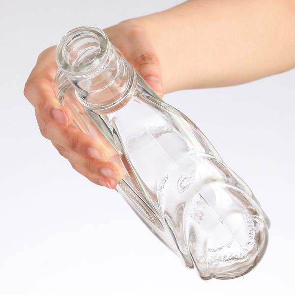 Transparent Brandy Bottle 750ml Drop Shape with Customized Logo and Label Printing