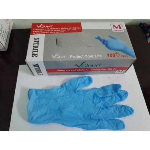 100pcs Fda Blue Disposable Nitrile Examination Gloves Bulk