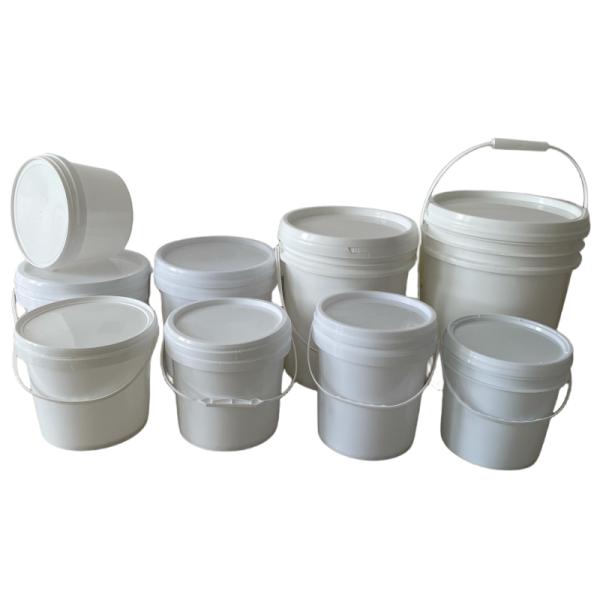 Polypropylene/HDPE Square Plastic Buckets with Lid and Handle Custom Color Printing