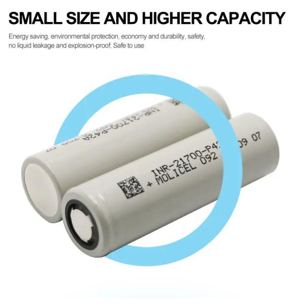 Molicel 3.6V 21700 P42A 4200mAh Support -40 Degree Celsius Low Temperature Discharge