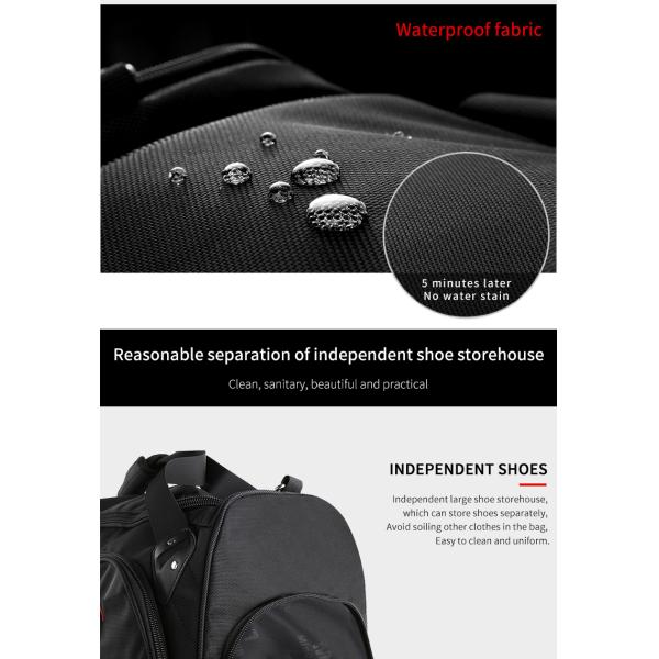Multipurpose Large Capacity Travel Duffle Bag Rainproof For Men