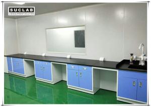 China Steel Lab Wall Bench With Corrosion Resistant Worktop In Pharmaceutical Company on sale