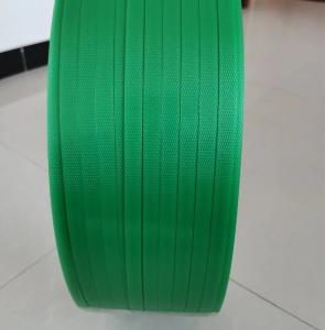 Buy cheap Green Polyester Plastic PET Strapping Roll 9mm Width 150kg Pull For Used Clothes Bales product