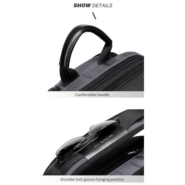 Multi Pockets Polyester Mens Sling Bag With Usb Charging Interface