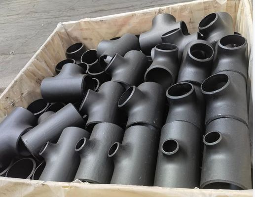 Stainless Carbon Steel Pipe Tee Rust Proof Oil Black Painting