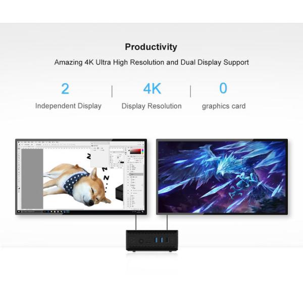 Pentium Silver Processor Gigabyte Micro Pc , 64gb Emmc Digital Signage Mini Computer