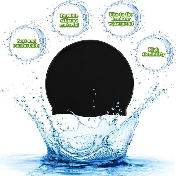 Durable Custom Printed Silicone Swim Caps For Soft Waterproof Performance