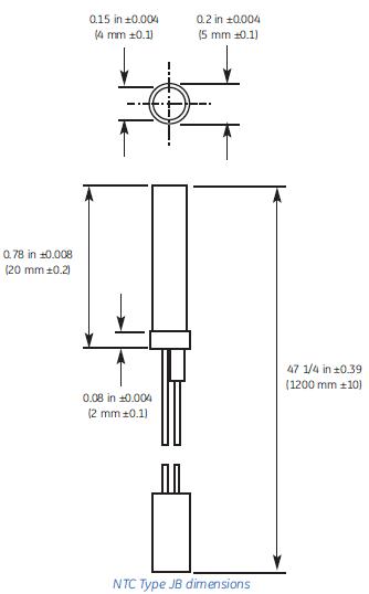 Corrosion-Resistant Stainless Steel Housing NTC Temperature Sensor / Oven Sensor