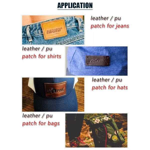 Custom Garment Accessories Suede Microfiber PU Leather Label With Debossed Logo for Shoes Clothes Bags