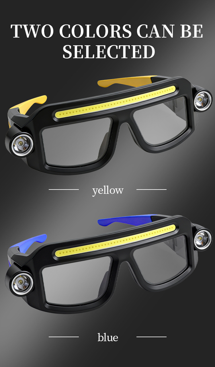 Multifunctional Glasses Light USB Charging Warning Compact Portable Hanging Ear Headlight Outdoor Hiking Lighting Headlight