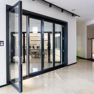 Buy cheap Two Way 6063 Aluminum Folding Door With Digital Handle Black Color Frame product