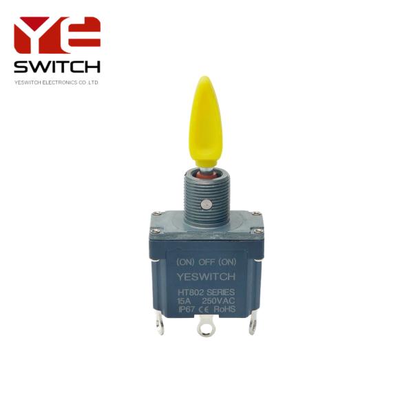 Single Pole (on)-off-(on) Industrial Toggle Switch With Solder Terminal