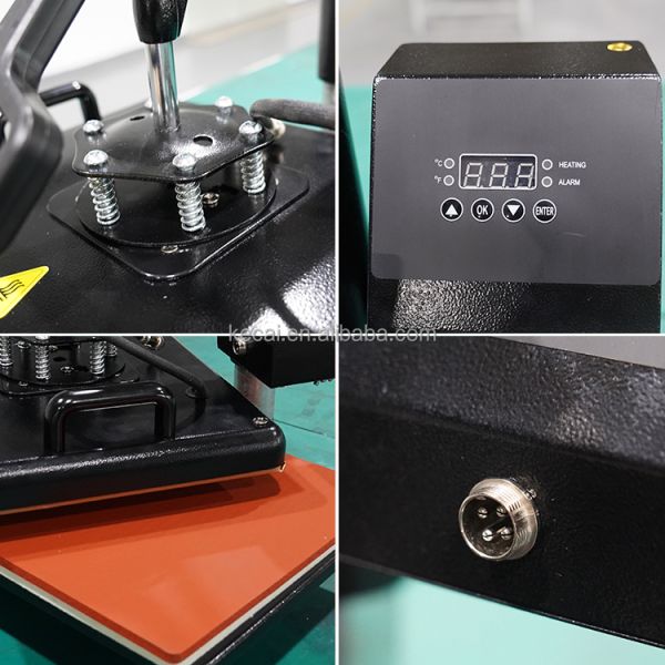 KECAI Manual 29*38 / 38*38cm 8 in 1 Combo Heat Transfer Printing Machine Slide Rail Heat Press Sublimation Machines
