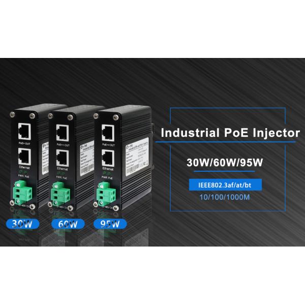 Industrial Gigabit 95W 802.3bt PoE++ Injector (12~48VDC)