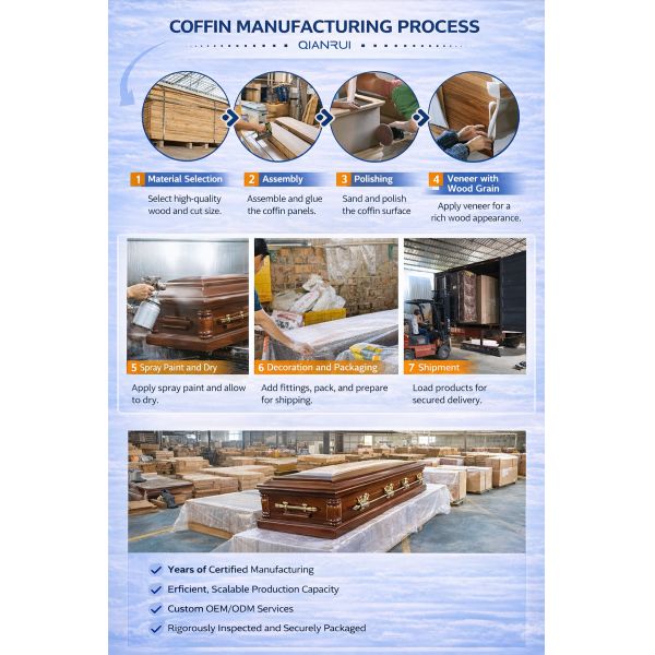 White Finish Funeral Caskets Factory Direct Supply