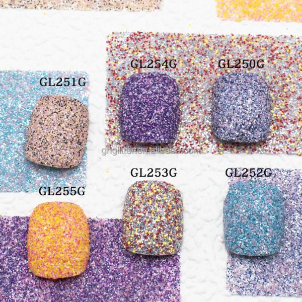 Extra Fine Polyester Mixed Glitter Nails Hexagonal Powder Christmas Decoration In Bulk