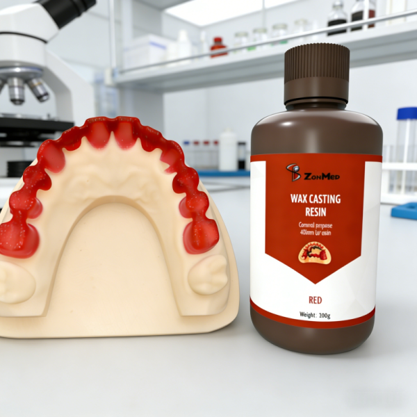 Compatibility Light curing 3D Printers resin for wax casting with UV engineered to produce flawless wax patterns sample