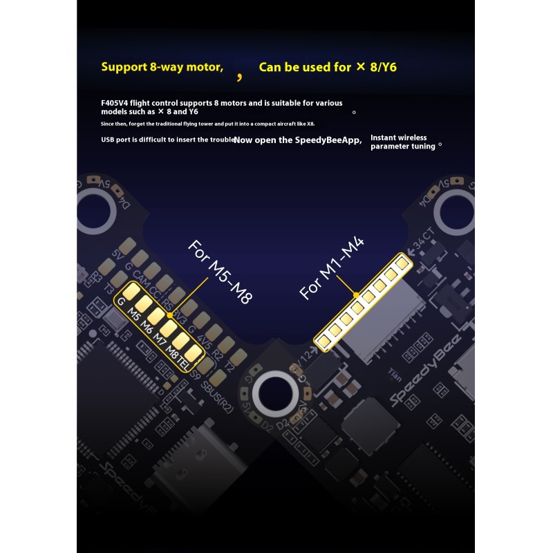 SpeedyBee Mini F405 V4 60A Flight Controller Accessory 30mm DIY Plastic BLS 60A Quad-Combo ESC 30x30 Racing Drone Parts Drones