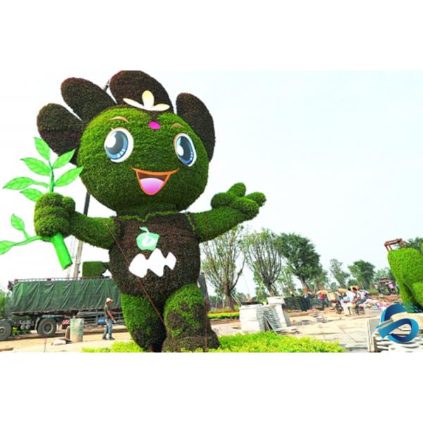 Colorful Artificial Topiary Trees , Fake Topiary Plants Variety Modeling