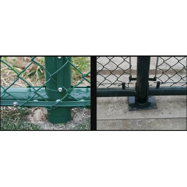 4mm Wire Diameter Chain Link Fencing Galvanised Black And Green Highway Use