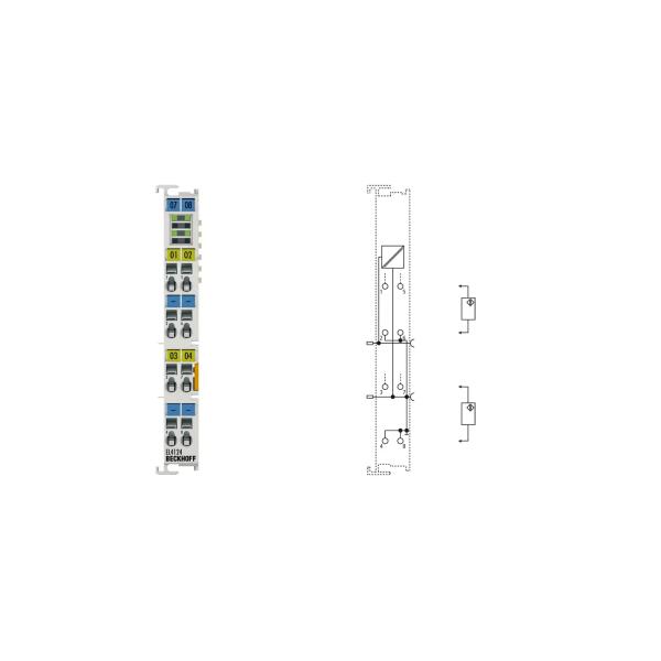 EL4124 Beckhoff | EtherCAT Terminal, 4-channel analog output, current, 4…20 mA, 16 bit