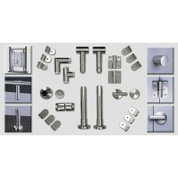Nylon Toilet Cubicle Partition Hardware Corrosion Resistance High Durability