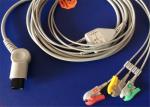 Mindray / Goldway ECG Patient Cable , 6 Pin Medical Ecg Cable With Snap /
