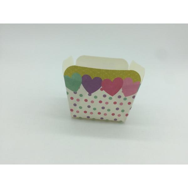 Colorful Dot Square Muffin Cases Cups Cupcake Decorating Tools Customized Logo