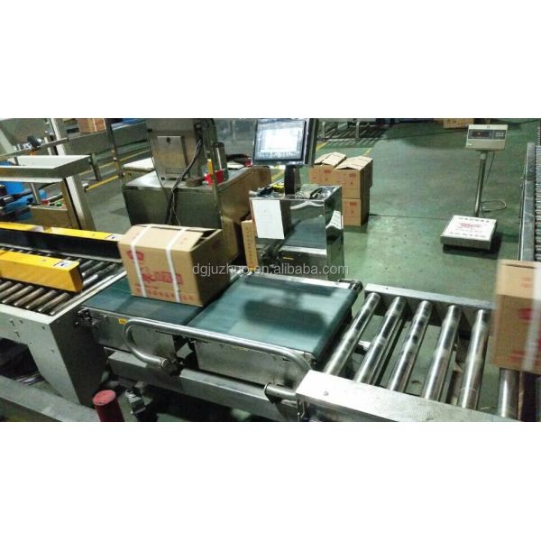 Robust Box Packaging Conveyor Checkweigher Automatic Rejector Integrated System JZ-W3kg