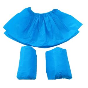 China Blue Hospital Lightweight Non Slip Disposable Shoes Cover 20GSM Film For Indoors on sale