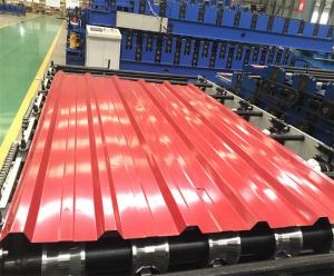 China Color steel roof panel roll forming machine roofing sheet making machine 0.3-0.8mm on sale