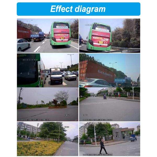Front And Rear Mobile DVR Camera 360 View Angle 600TV Lines Resolution