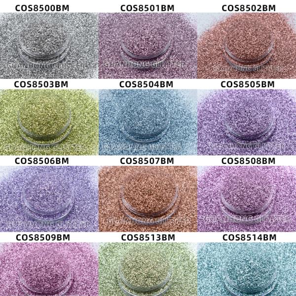 Makeup Crafts Plant Cellulose Biodegradable Sustainable Glitter Powder Hexagonal Custom