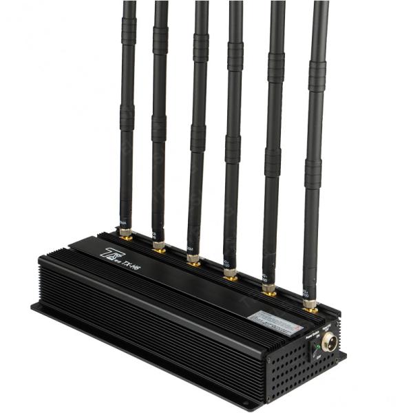 Desktop 6 Antenna WIFI Signal Jammer 5 - 20 Meter Jamming Range Durable