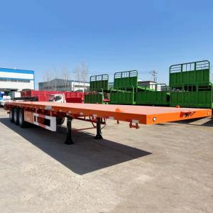 Buy cheap 40/45/48/53 Ft Shipping Container Flatbed Semi Trailer | Tri axle Trailer for Sale in Mauritius product
