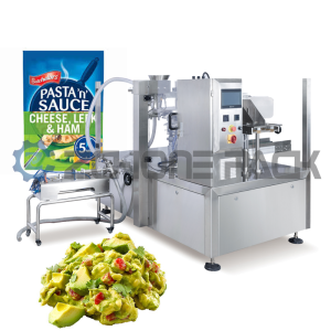 Liquid Packaging Machine: Triangular Bags, Secondary Dosing Liquid Paste