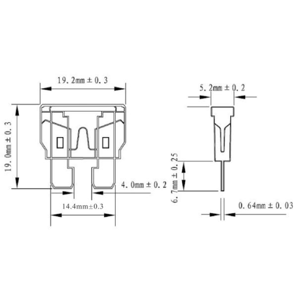 Standard ATC ATO Regular 19x19x4mm Automotive Style Auto Blade Fuse 10A 32V Red For Auto Fuse Holder Tap Adapter